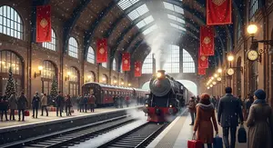 Christmas-train-station